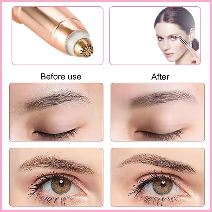 Електричний тример для брів для жінок. Безболісний тример для брів, обличчя, тіла, губ та підборіддя. Тример для видалення волосся для жінок