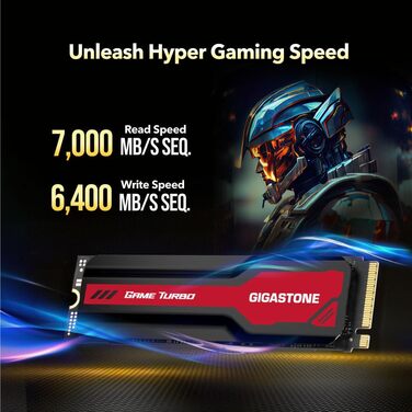 Gigastone SSD Gen4 2TB: Швидкий NVMe PCIe 4.0 SSD для ПК, ноутбука, PS5 з радіатором