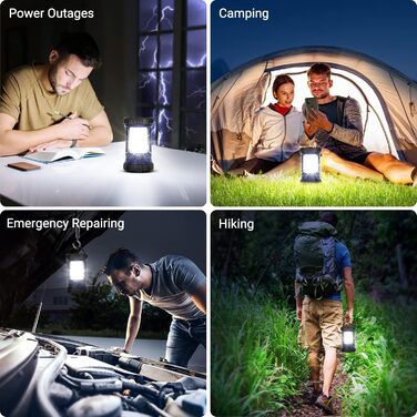 Camping Lantern, 3200LM Bright Camping Lights, 4600mAh Power Bank & Rechargeable LED Lantern, Dimmable Searchlight with 5 Light Modes Flashlight, Emergency Light for Power Outages (Navy blue)