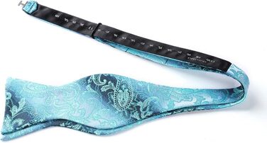 Чоловічий нагрудний хустинка HISDERN з візерунком пейслі, жаккард, для весілля, вечірки, самостійне зав'язування, універсальний розмір, блакитний