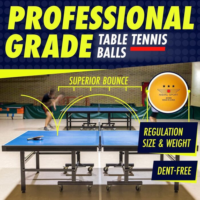 Professional Ping Pong Set with Paddles, Balls, Net & Case - Table Tennis Equipment
