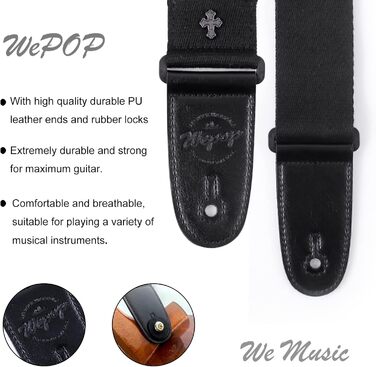 Чоловічий і жіночий ремінь Wepop Gu-118, ширина 5 см, довжина 90-153 см, чорний