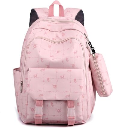 Великий рюкзак для учнів середньої школи, шкільний рюкзак для дівчат, рюкзак для полегшення навантаження, синій шкільний рюкзак для хлопців (рожевий)