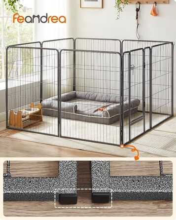 Вольєр для тварин Feandrea Freilaufgege XXL (77x100 см), сірий, збірний, для дому та вулиці