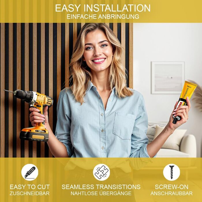 Акустичні стінові панелі Vicco для покращення звукоізоляції приміщення, чорні, комплект 4 шт.