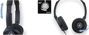 Навушники Yamaha HPH-100B чорного кольору – закриті On-Ear навушники для унікального звуку та динамічного звучання. Ідеально підходять як аксесуар для клавішних та цифрових піаніно Yamaha.