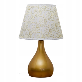 Сенсорна настільна нічна лампа з абажуром, LED, золотиста