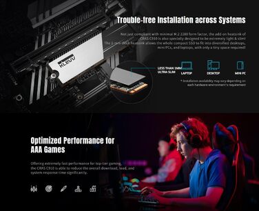 SSD KLEVV CRAS C910 1TB M.2 NVMe PCIe Gen4x4 з радіатором, до 5000 МБ/с