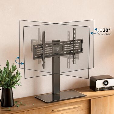 Підставка для телевізора FITUEYES, поворотна, для LCD, LED, OLED, Plasma, 40-80 дюймів, до 50 кг, VESA 600x400 мм