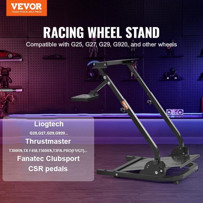 Кріплення керма VEVOR, складне, для Logitech G25 G27 G920, без педалей, для гоночних симуляторів, ігровий кокпіт, сумісний з PS3, PS4, Xbox