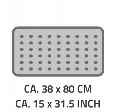 Протиковзаний килимок для душу Ridder, 38x80 см, сірий