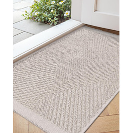 Килимок для дому COLOR&GEOMETRY 50x80 см, бежевий, миючий, для входу, внутрішній та зовнішній, рифлений візерунок