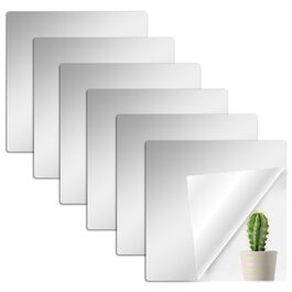 12 акрилових дзеркал самоклеючих 20x20 см, плитка дзеркал для стін, наклейні дзеркала для ванної кімнати, вітальні, шафи