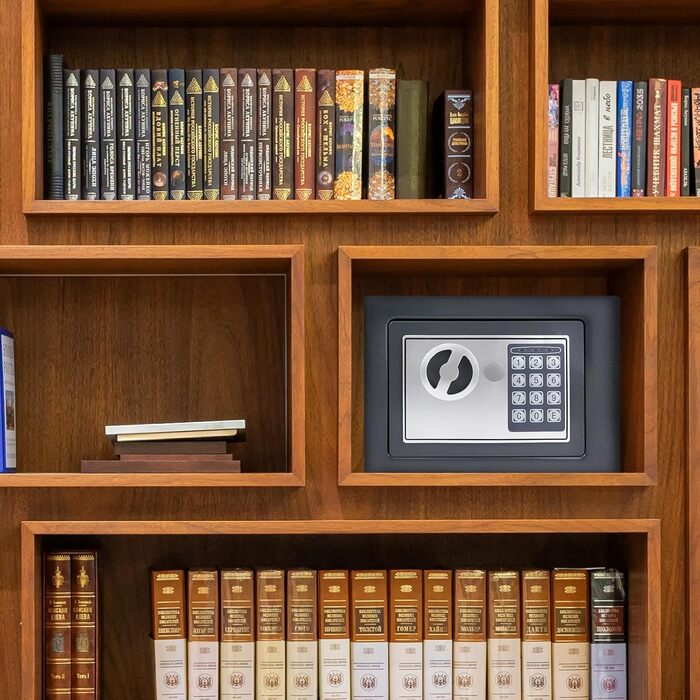 Сейф для ключів Tresor з ключовим та кодовим замком, 31x20x20 см, вологостійкий, для дому, офісу, готелю, чорний