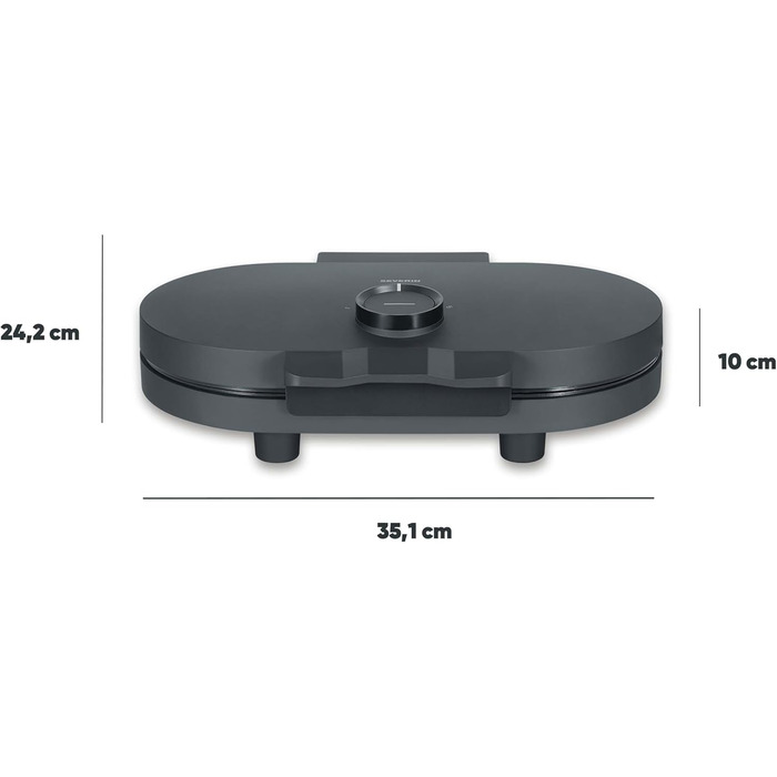 Severin WA 2106 Electric Heart-Shaped Waffle Maker - Slim Design, Non-Stick Coating