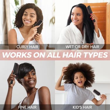 Набір гребінця та щітки для волосся Lily England: без заплутування, для кучерявого та гладкого волосся