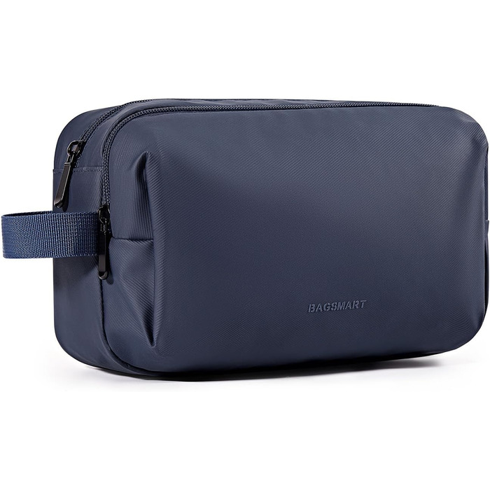 Чоловіча подорожня косметичка BAGSART з подвійною блискавкою, об'єм 5л, темно-сіра