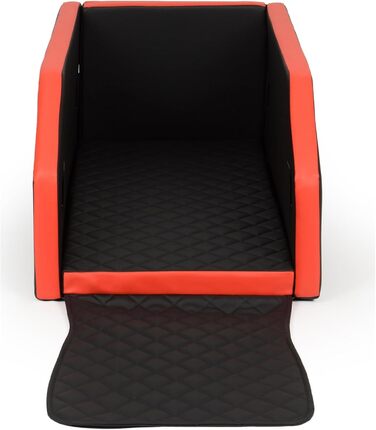 Автоматичне ліжко для собак Velinda, автокрісло для собак, 55x100 см, чорно-червоне