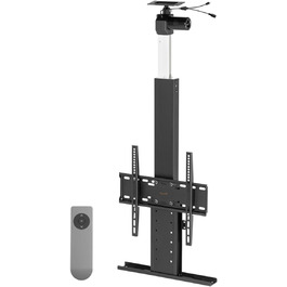 Електричний підйомник для телевізора Motorisierter TV-Lift HP64L для вбудовування в стелю, кріплення телевізора до стелі, регульована висота, 32-55 дюймів, вантажопідйомність до 45 кг, з пультом дистанційного керування