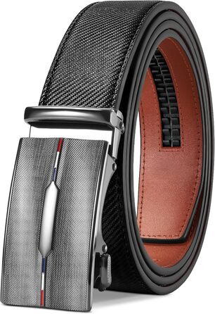 Чоловічий шкіряний ремінь LAKIDAY з автоматичною застібкою, 35 мм, чорний, регульований, 125 см