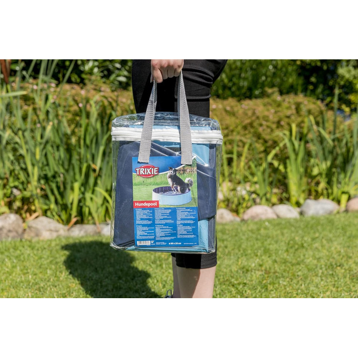 Басейн для собак TRIXIE 70x12 см, блакитно-сірий, без надування, з неслизьким дном