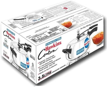 Скороварка Hawkins SSC35 з нержавіючої сталі, 3,5 л, для індукції, срібляста