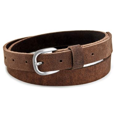 Чоловічий шкіряний ремінь Ashford Ridge 25 мм, коричневий, 90 см (загальна довжина 105 см)