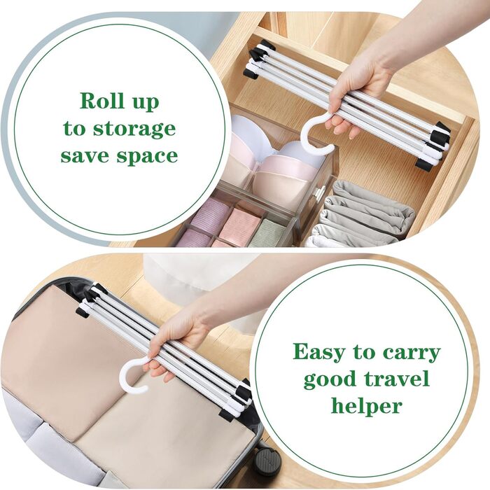 Closet Organizers and Storage, 2 Pack, Pant Hangers, Space-Saving Closet Organizer System, Aluminum Alloy, Closet Organization and Storage, for Jeans, Pants, Scarves, Clothes Hangers for