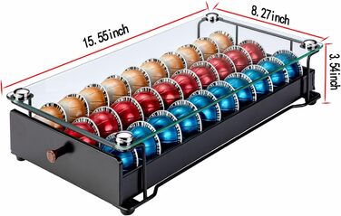 Тримач для капсул Vertuo Rice Rat для Nespresso з ручкою (30 капсул) (скло)