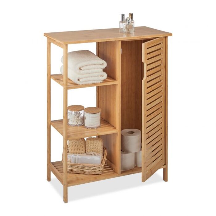 Relaxdays Bamboo Storage Cabinet