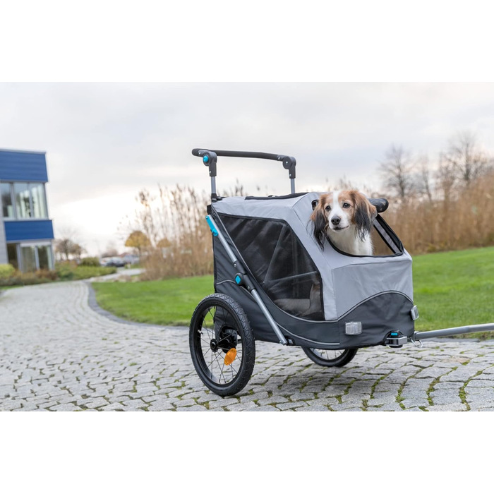 Дитячий велосипедний крісло TRIXIE для собак до 30 кг, 54 x 60 x 85 см – відбиваючий, з функцією захисту від снігу, з інтегрованим килимком та кріпленням