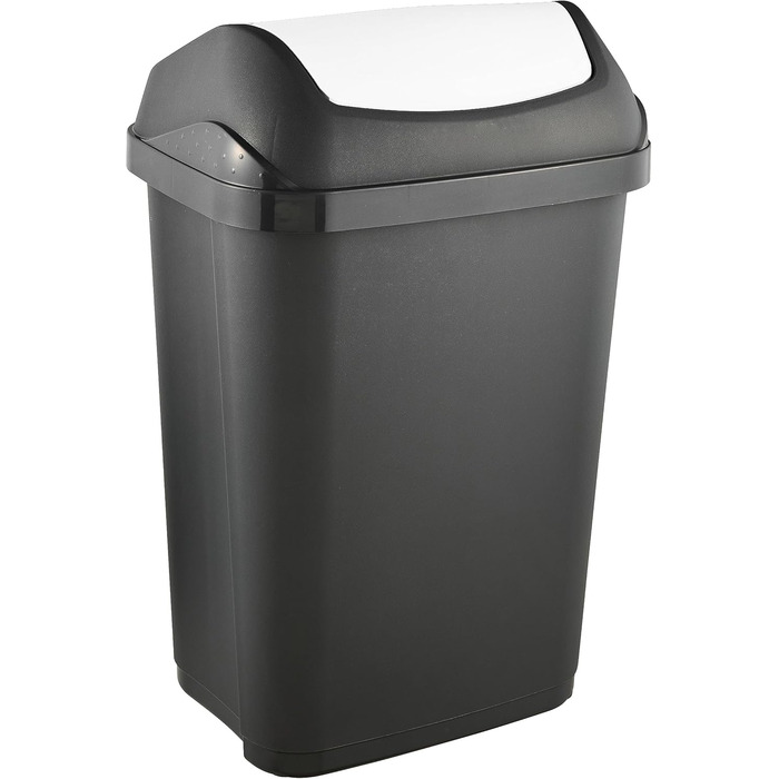 Відро для сміття Keeeper з кришкою-маятником, 25 л, Swantje, сірий графіт