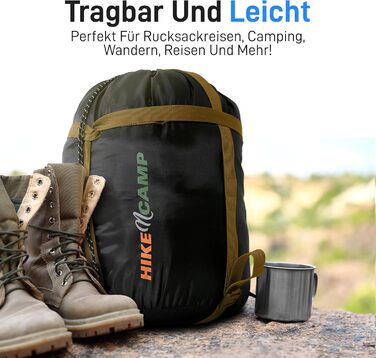 Сплячий мішок SereneLife Mumienschlafsack: легкий, теплий, водонепроникний, для кемпінгу та холодної погоди (-15°C до 12°C)