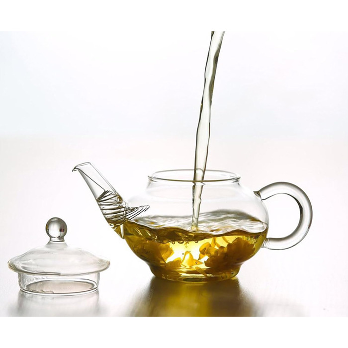 Скляний чайник Teekanne з фільтром для заварювання чаю, термостійке боросилікатне скло, 250 мл, прозорий
