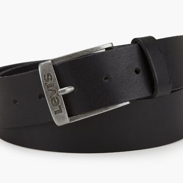 Чоловічий шкіряний ремінь Levi's New Duncan, колір чорний