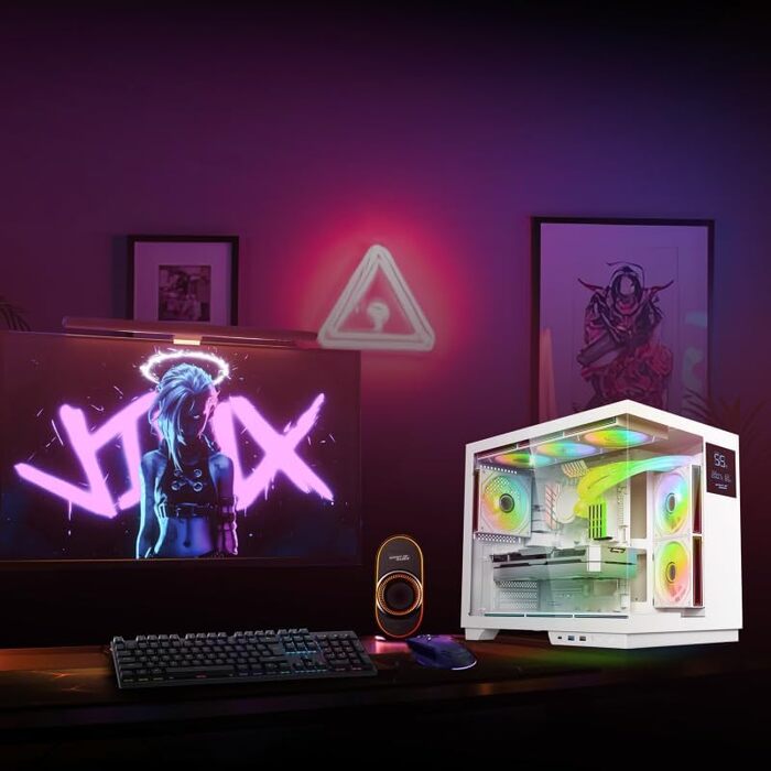 Spirit of Gamer Viper CRX: Корпус для ігрового ПК з 6 RGB вентиляторами, LCD дисплеєм та підтримкою водяного охолодження
