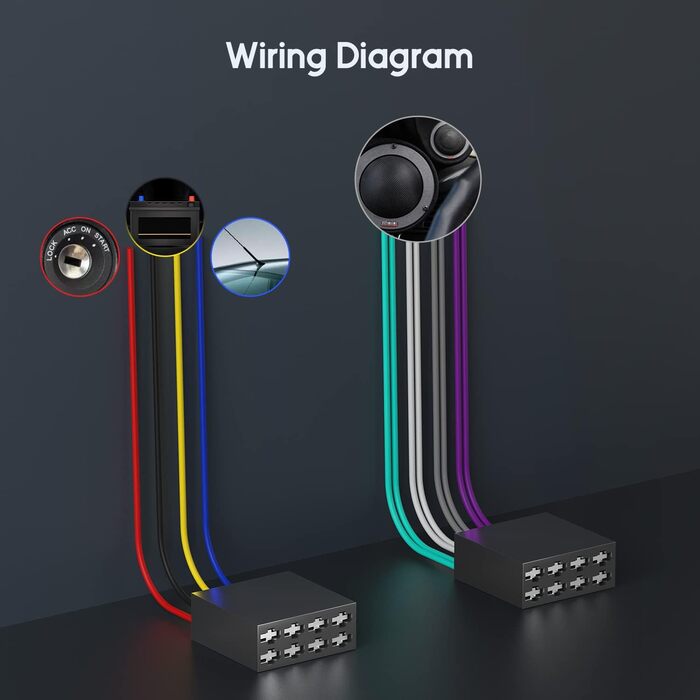 Автомагнітола Bluetooth 5.0 Avylet, 1 DIN, FM, 2 USB, AUX, MP3, 7 кольорів, підтримка карт пам'яті, гучний зв'язок