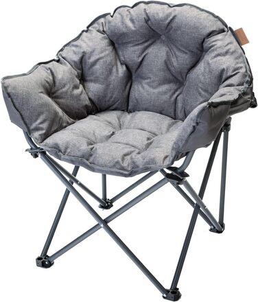 Крісло-трансформер Skandika Moonchair XL/Mala: зручне складне крісло з міцним сталевим каркасом для дому, саду, балкону та подорожей (сірий)