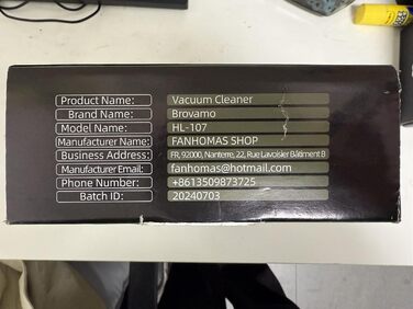 Портативний бездротовий ручний пилосос Brovamo з акумулятором, 12000Pa, для дому, авто, кухні, офісу, видалення шерсті тварин