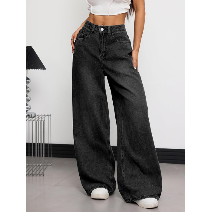 Джинси жіночі широкі Baggy Denim Y2K 90-ті Vintage Hip Hop чорні XL