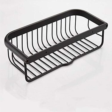 Shower caddy with oiled bronze finish, wall-mounted, bathroom shelf, storage holder for bath soap and shampoo, 30 cm length