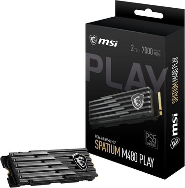 SSD накопичувач MSI Spatium 2TB PCIe 4.0 NVMe M.2 - внутрішній, 7000 МБ/с читання, 6800 МБ/с запис, 3D NAND, гарантія 5 років (1400 TBW)