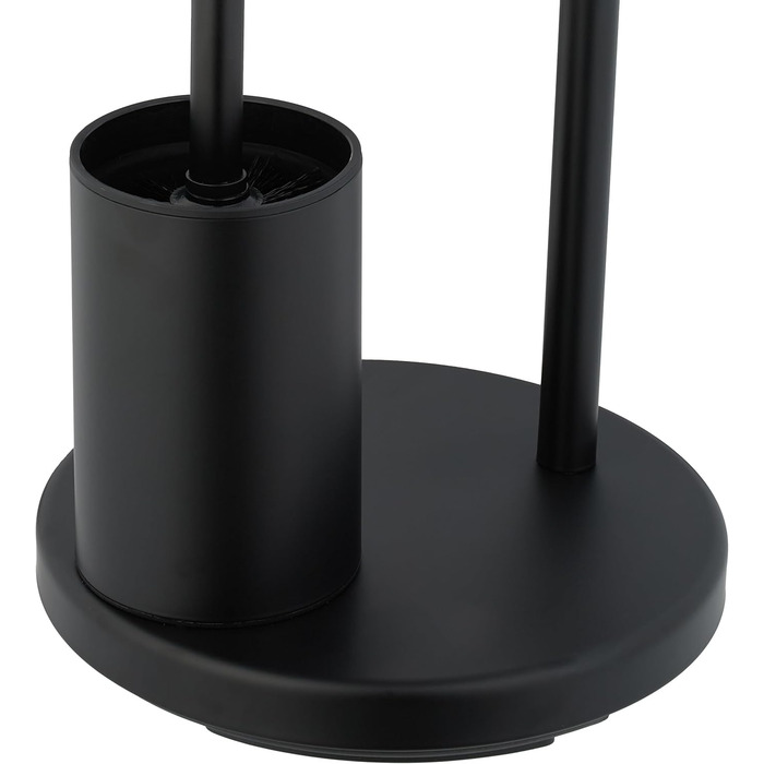 Набір для ванної кімнати Relaxdays, нержавіюча сталь, 68 x 22 см, підставка для туалетного паперу, щітка для унітазу з тримачем, чорний колір