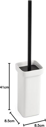 ТАТАЙ Щітка для унітазу | Міцна та довговічна | Сучасний дизайн | 12 x 12 x 38 см – Ecohome (Nero Bürste)