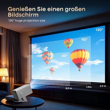 Magcubic Mini Beamer 4K/8K: Портативний проєктор з Android 14, WiFi 6, Bluetooth 5.4, Автофокус, Автоматична корекція трапеції, 180° поворот, 5W динамік, 800ANSI, HY350MAX