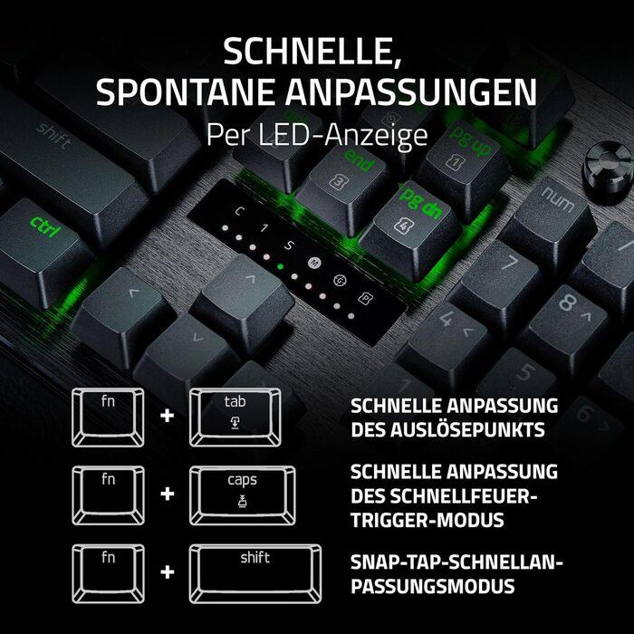 Клавіатура Razer Huntsman V3 Pro 60% - Механічна, Оптична, QWERTZ DE, Чорна
