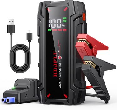 Powerbank для автомобіля Starthilfe UltraSafe 6000A: Портативний пусковий пристрій 12V з LED-підсвічуванням для бензинових та дизельних двигунів (до 8.0L/6.0L)