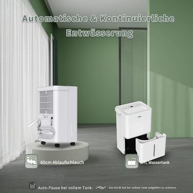 Електричний осушувач повітря Uhome 12L - 54м³, автоматичне вимкнення, сенсор вологості, режим сушіння білизни, фільтр з активованим вугіллям