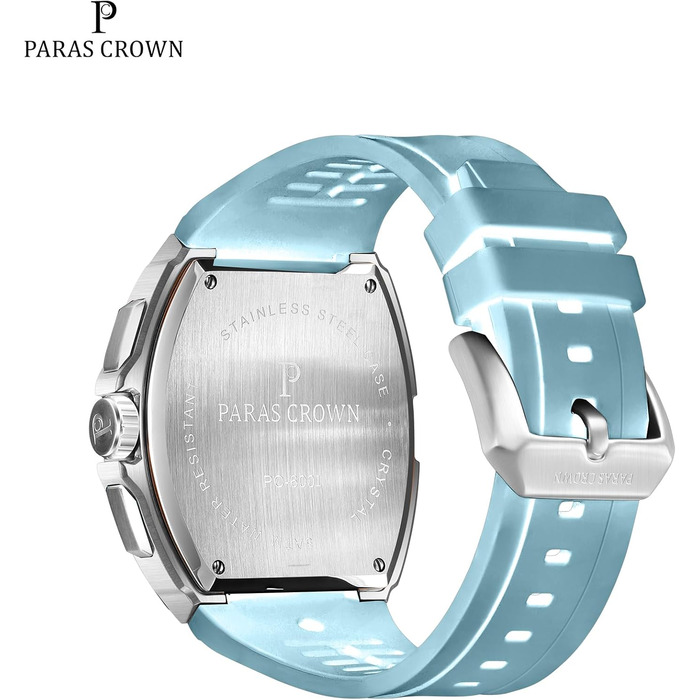 Чоловічий годинник-хронограф на кварцовому механізмі з японським годинниковим механізмом, 5ATM, корпус з нержавіючої сталі, ремінець з силікону (Blue3)