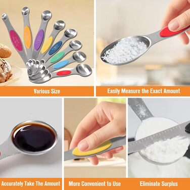 Measuring cup and spoon (colorful)